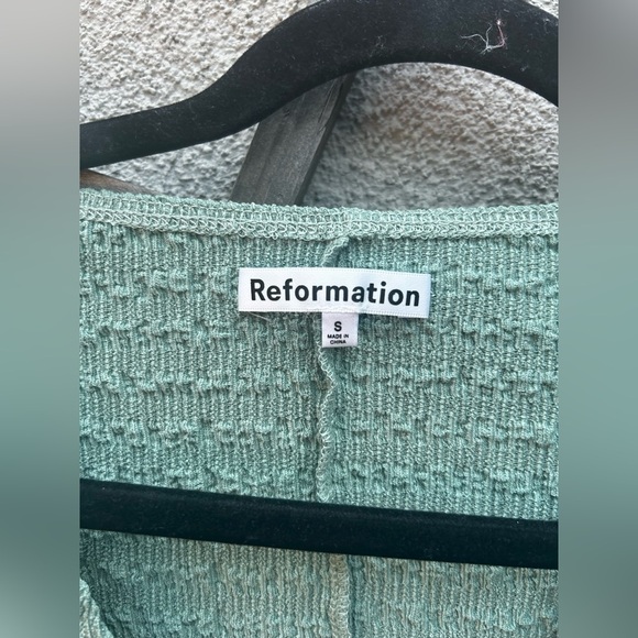 Reformation Palm Knit Dress in Teal - Picture 6 of 12